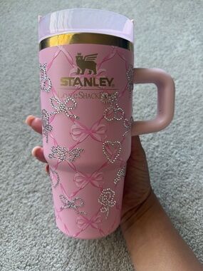 Stanley x love shack fancy Pink Rhinestone Bow Insulated Mug with Handle 20oz